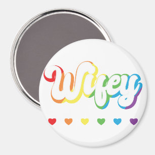 Rainbow LGBTQIA Lesbische Schwulenunterstützung Magnet