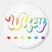 Rainbow LGBTQIA Lesbische Schwulenunterstützung Magnet (Vorne)