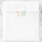 Rainbow LGBTQIA Lesbische Schwulenunterstützung Runder Aufkleber (Tasche)