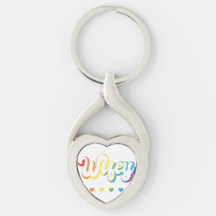 Rainbow LGBTQIA Lesbische Schwulenunterstützung Schlüsselanhänger