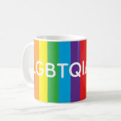 Rainbow "LGBTQIAPN+" Mug Kaffeetasse (Vorderseite Links)
