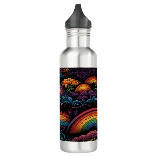 Rainbow LGBYQ Design Edelstahlflasche (Links)
