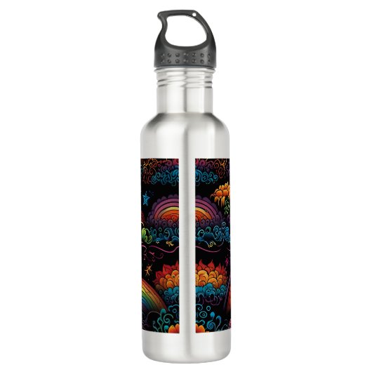 Rainbow LGBYQ Design Edelstahlflasche (Rückseite)