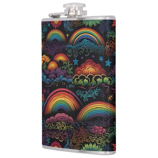 Rainbow LGBYQ Design Flachmann (Links)