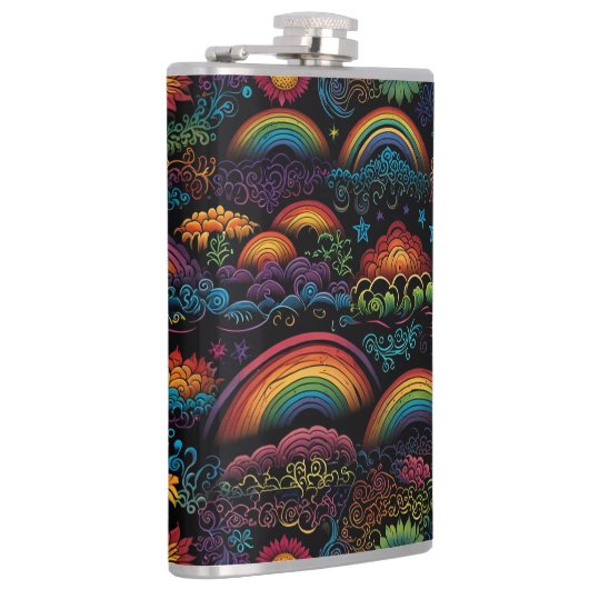 Rainbow LGBYQ Design Flachmann (Rechts)