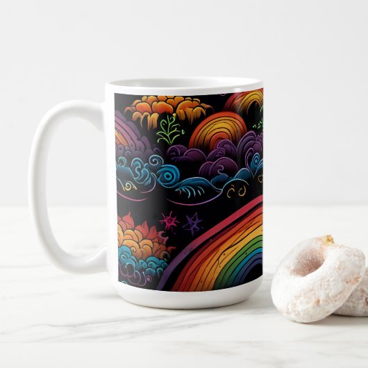 Rainbow LGBYQ Design Kaffeetasse (Mit Donut)