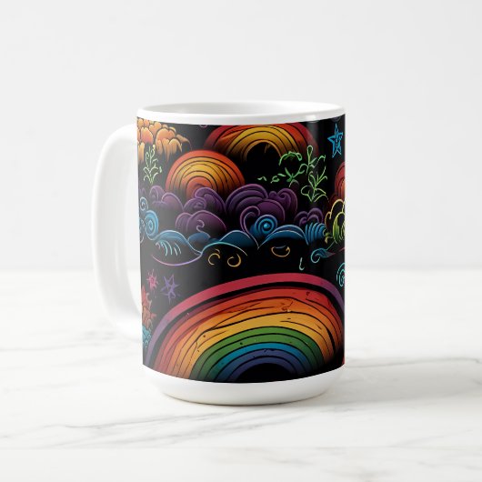 Rainbow LGBYQ Design Kaffeetasse (Vorderseite Links)