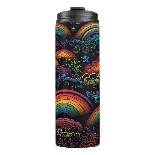 Rainbow LGBYQ Design Thermosbecher (Vorderseite)