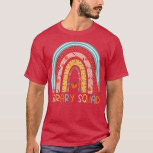 Rainbow Library Squad Book Lover Teacher Zurück zu T-Shirt