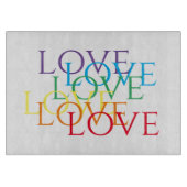 RAINBOW LIEBE 11x8 Glasfaserkabel Schneidebrett (Vorderseite)