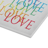 RAINBOW LIEBE 11x8 Glasfaserkabel Schneidebrett (Ecke)