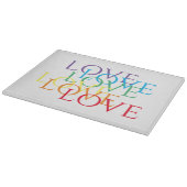 RAINBOW LIEBE 11x8 Glasfaserkabel Schneidebrett (Ecke)