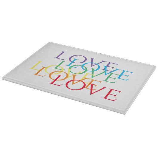 RAINBOW LIEBE 11x8 Glasfaserkabel Schneidebrett (Ecke)