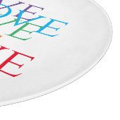 RAINBOW LIEBE 12" Rundglas-Schneidebrett Schneidebrett (Ecke)