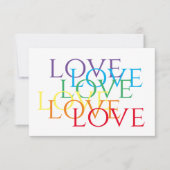 RAINBOW-LIEBE 3.5x5.5-Flachkarte Karte (Vorderseite)
