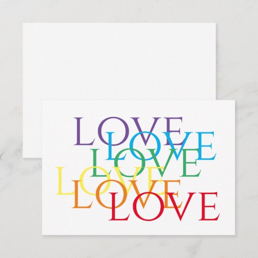 RAINBOW-LIEBE 3.5x5.5-Flachkarte Karte (Vorne/Hinten)