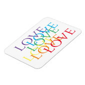 RAINBOW LIEBE 3x4 Flexible Magnet (Linke Seite)