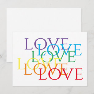 RAINBOW-LIEBE 4.5x6.25 Flachkarte Mitteilungskarte