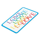 RAINBOW LIEBE 4x6 Flexible Magnet / Blau (Linke Seite)