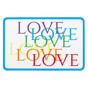 RAINBOW LIEBE 4x6 Flexible Magnet / Blau
