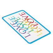 RAINBOW LIEBE 4x6 Flexible Magnet / Blau (Rechte Seite)