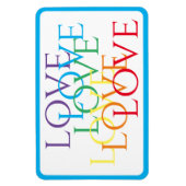 RAINBOW LIEBE 4x6 Flexible Magnet / Blau (Vertikal)