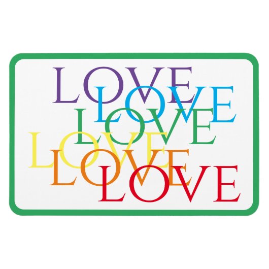 RAINBOW LIEBE 4x6 Flexible Magnet / Green (Horizontal)