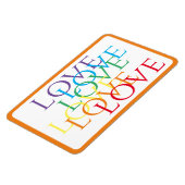 RAINBOW LIEBE 4x6 Flexible Magnet / Orange (Linke Seite)