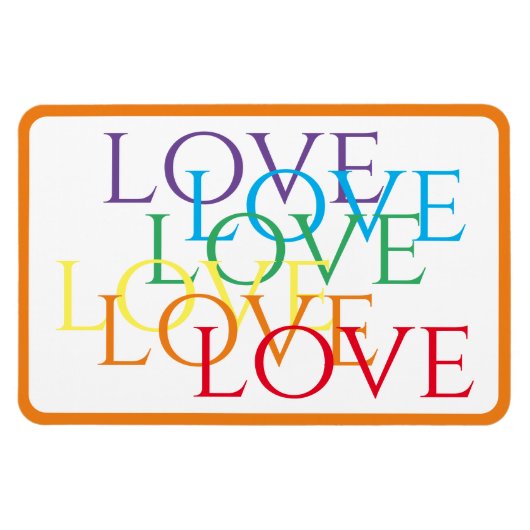 RAINBOW LIEBE 4x6 Flexible Magnet / Orange (Horizontal)