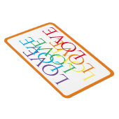 RAINBOW LIEBE 4x6 Flexible Magnet / Orange (Rechte Seite)