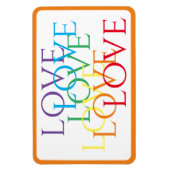 RAINBOW LIEBE 4x6 Flexible Magnet / Orange (Vertikal)