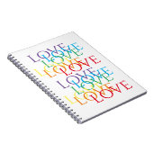 RAINBOW-LIEBE 6.5x8.75 Spiral-Notebook Notizblock (Rechte Seite)