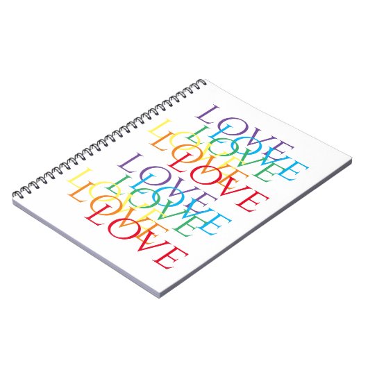 RAINBOW-LIEBE 6.5x8.75 Spiral-Notebook Notizblock (Linke Seite)