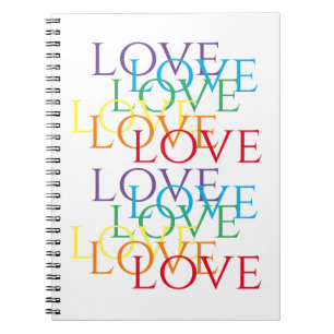 RAINBOW-LIEBE 6.5x8.75 Spiral-Notebook Notizblock