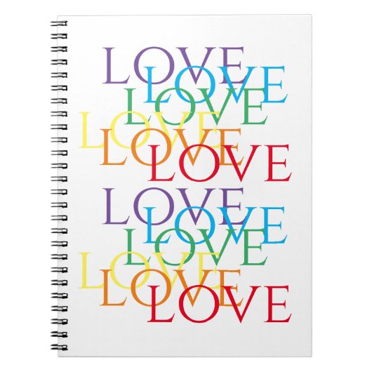 RAINBOW-LIEBE 6.5x8.75 Spiral-Notebook Notizblock (Vorderseite)