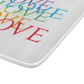 RAINBOW LIEBE 6x7 Glasschneidebrett Schneidebrett (Ecke)