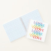 RAINBOW LIEBE 8.5x8.5 SpiralNotebook Notizblock (Innenseite)