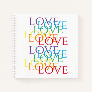 RAINBOW LIEBE 8.5x8.5 SpiralNotebook Notizblock