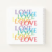 RAINBOW LIEBE 8.5x8.5 SpiralNotebook Notizblock (Rückseite)