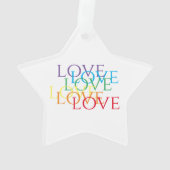 RAINBOW LIEBE Acrylic Star Ornament (Rückseite)