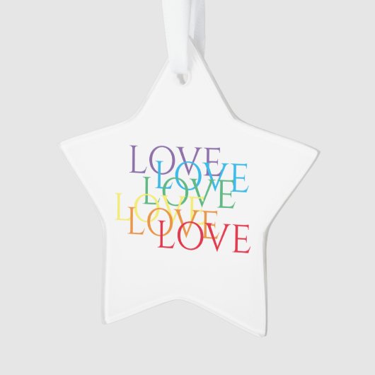 RAINBOW LIEBE Acrylic Star Ornament (Vorderseite)