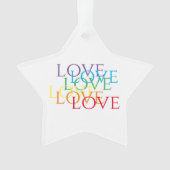 RAINBOW LIEBE Acrylic Star Ornament (Vorderseite)