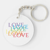 RAINBOW-LIEBE Akryllischer Circle Schlüsselanhänge Schlüsselanhänger (Rückseite)