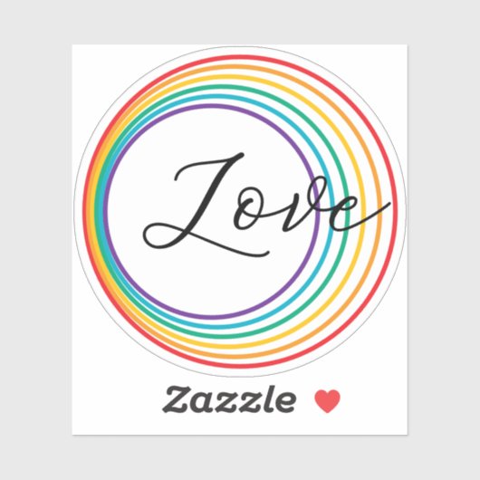 Rainbow-Liebe Aufkleber (Blatt)