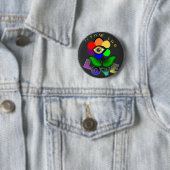 Rainbow Liebe Augapfel Blume Button (Beispiel)