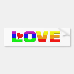 Rainbow Liebe Autoaufkleber