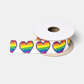RAINBOW-LIEBE-BACK SATINBAND