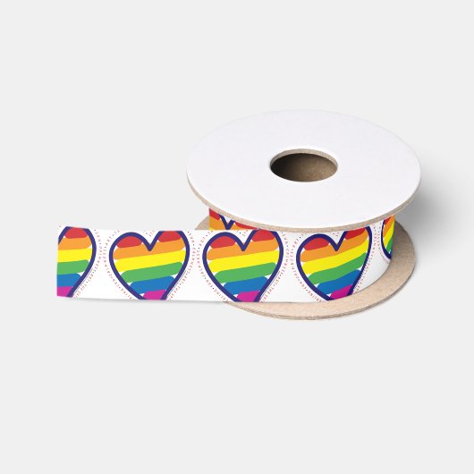RAINBOW-LIEBE-BACK SATINBAND (Spule)