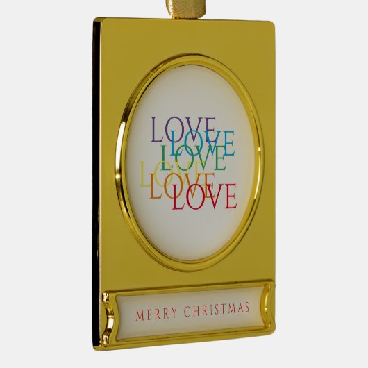 RAINBOW LIEBE Banner Ornament / Gold (Rechts)