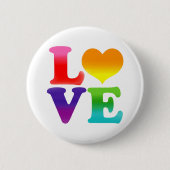 Rainbow-Liebe Button (Vorderseite)
